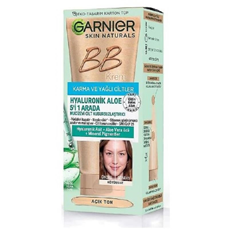 Garnier Garnier Hyaluronik Aloe BB Krem Oil Free 50 ml - Açık Ton