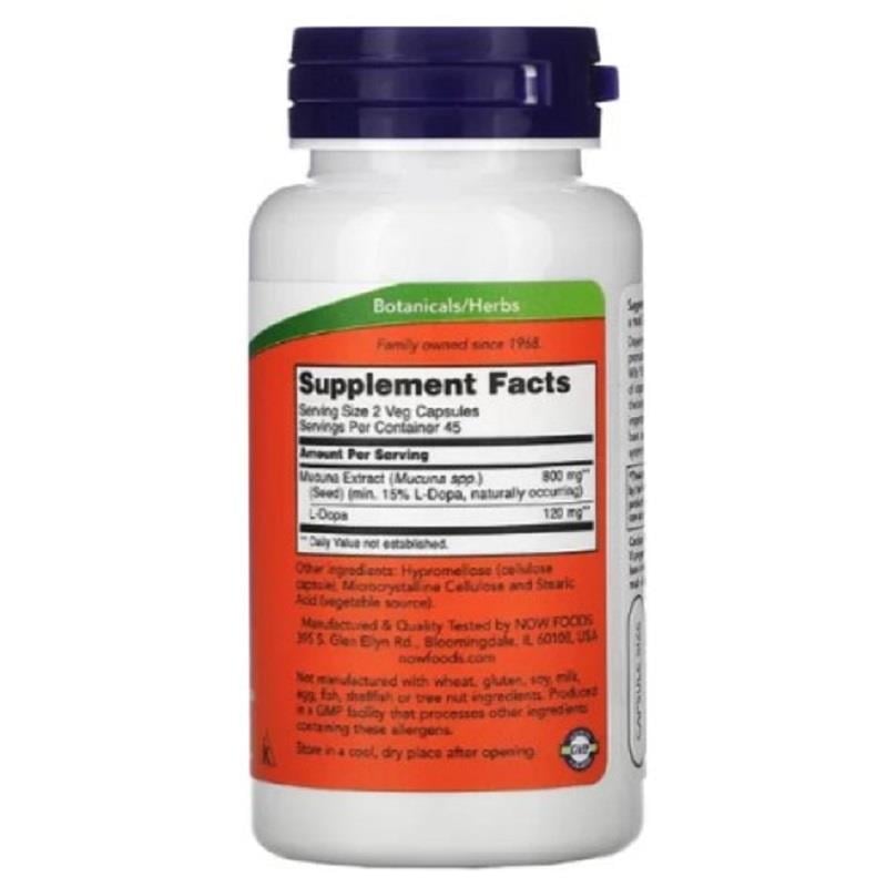 Genowomen Now Foods Dopa Mucuna 90 Veggie Capsul