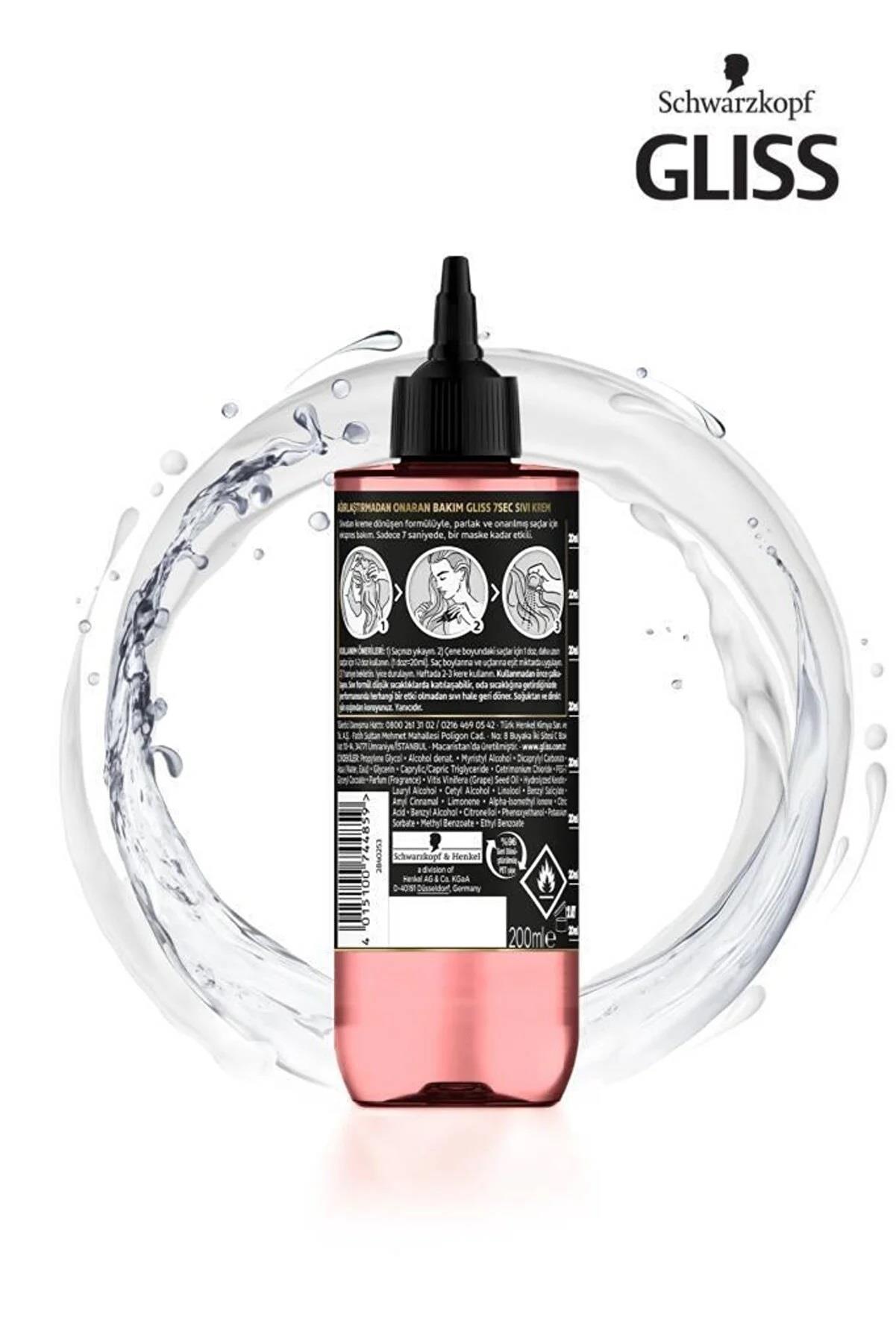 Gliss Gliss 7 Saniyede Expres Onarıcı Bakım Kürü Kırık Uçlu Saçlar 200 ml