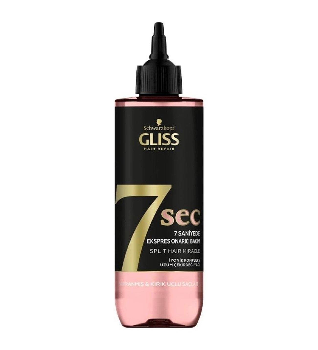 Gliss Gliss 7 Saniyede Expres Onarıcı Bakım Kürü Kırık Uçlu Saçlar 200 ml