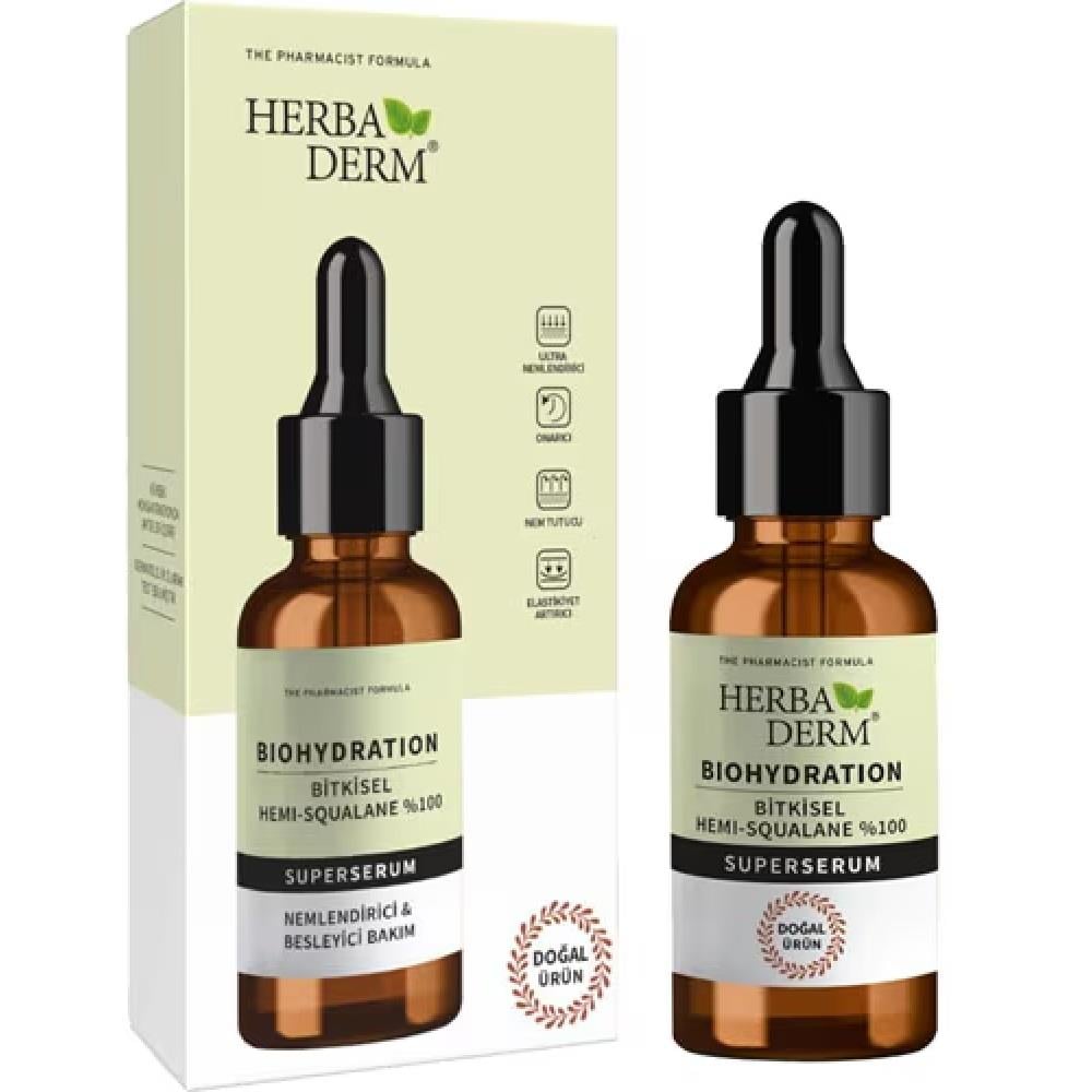 Herbaderm Herbaderm Süper Serum Biohydration %100 Hemi-Squala 30 ml