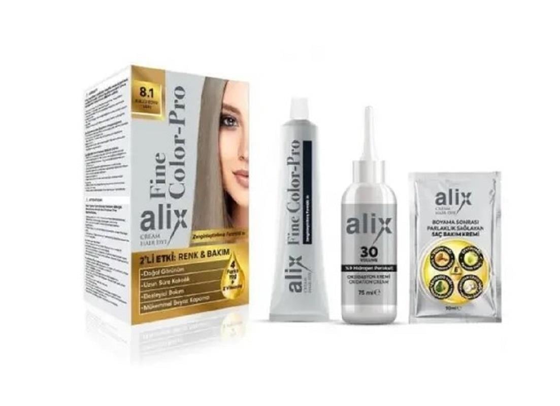 HYALİX Alix Kit Saç Boyası 8.1 50 ml Küllü Koyu Sarı