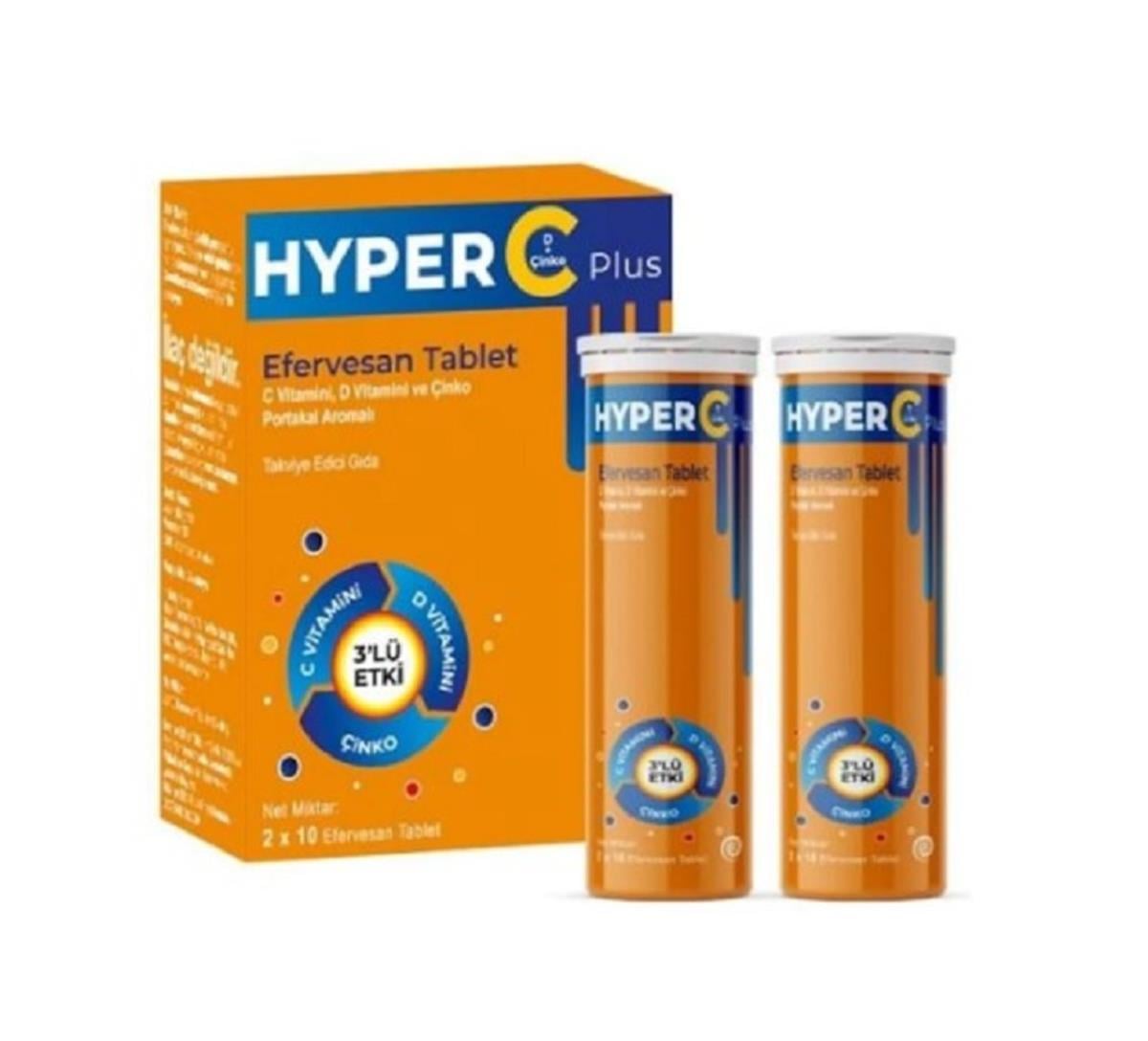 HYPER Hyper C Plus 3'lü Etki 20 Efervesan Tablet