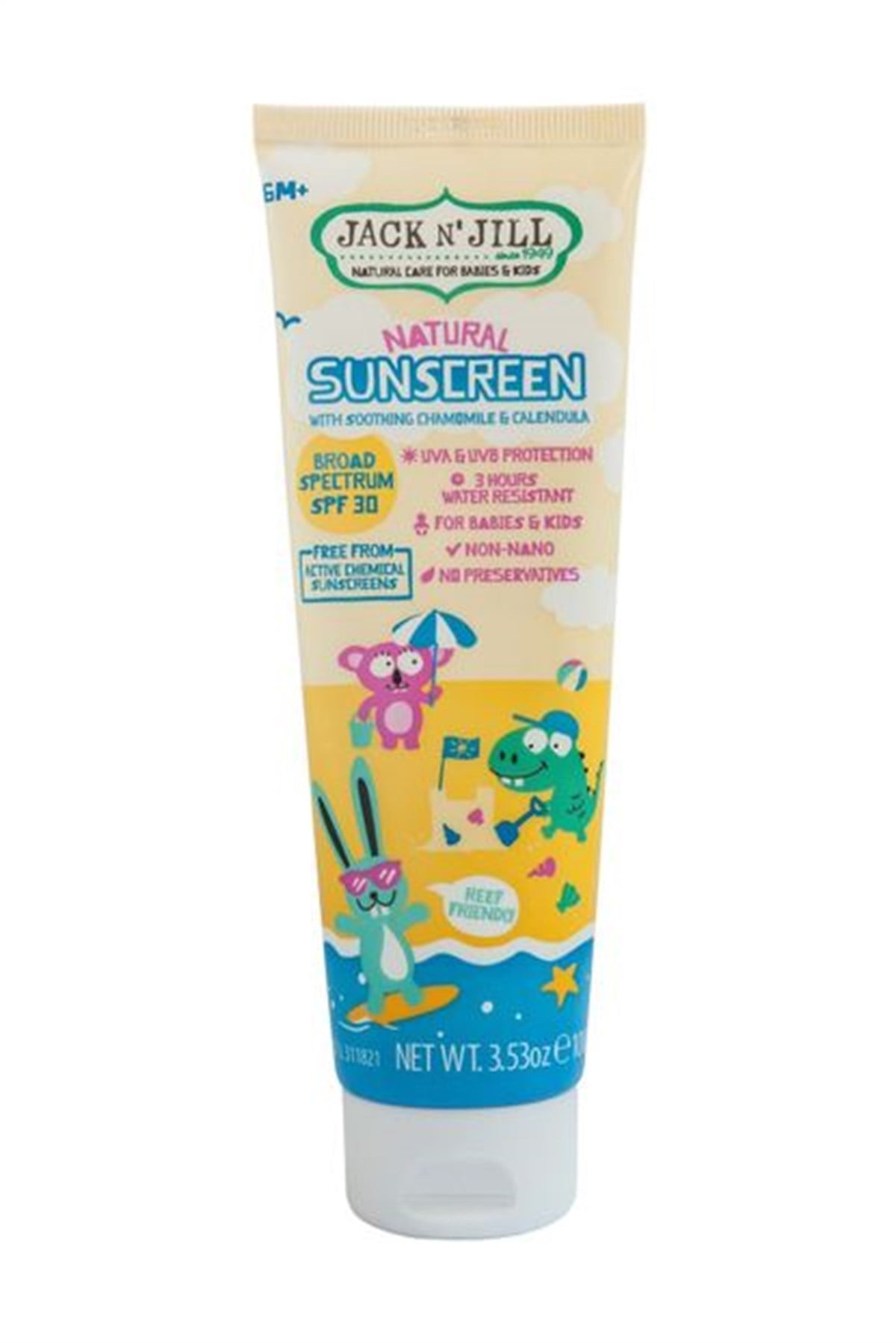Jack And Jill Jack and Jill Natural Sunscreen SPF30 Cream 100 gr ( Çocuklar İçin Güneş Koruyucu Krem )