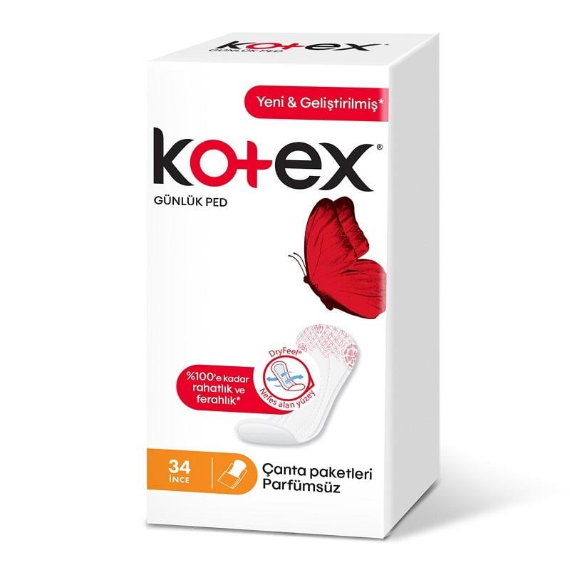 Kotex Kotex İnce Günlük Ped Parfümsüz 34'lü