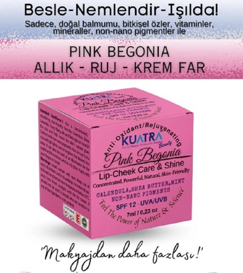 Kuatra Kuatra Pink Begonia Nemlendirici Antioksidan Işıltı Veren Balm 7 ml