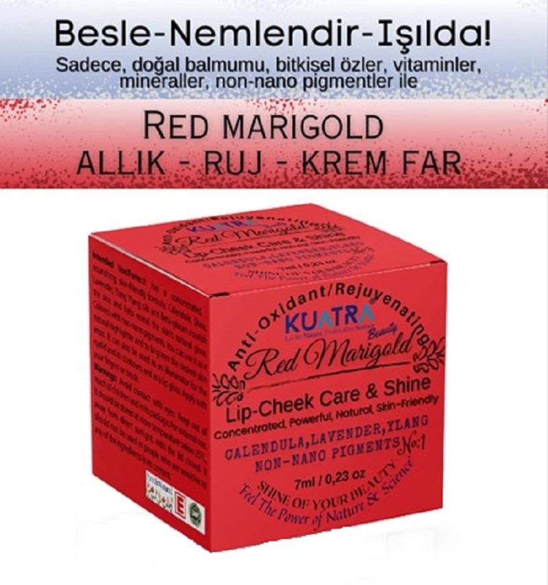 Kuatra Kuatra Red Marigold Nemlendirici Antioksidan Işıltı Veren Balm 7 ml