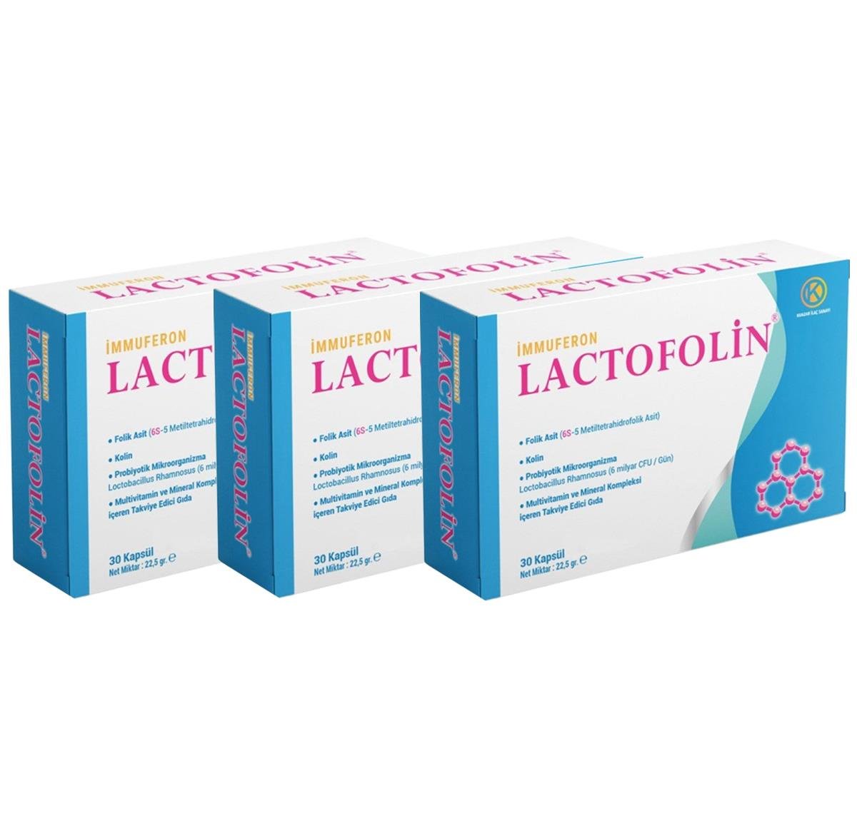 Kuazar İlaç Lactofolin 30 Kapsül - 3'lü