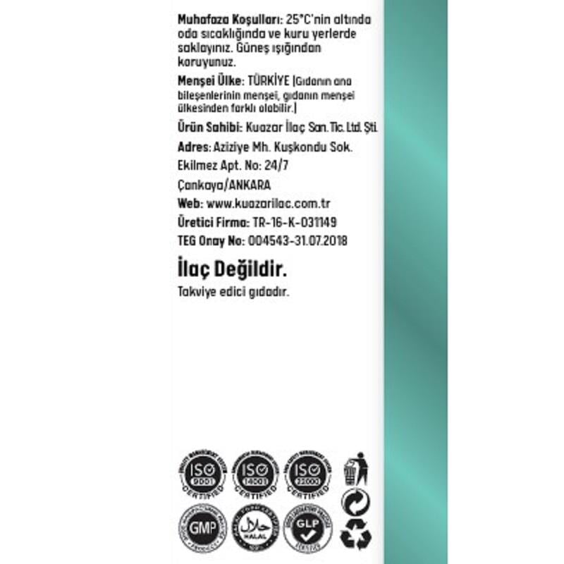 Kuazar İlaç Longaflex - Tip 2 Kolajen ve Hyalüronik Asit içeren Gıda Takviyesi 30 Tablet