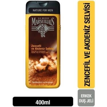 Le Petit Marseillais Le Petit Marseillais Men Duş Jeli Zencefil & Akdeniz Selvisi 400 ml