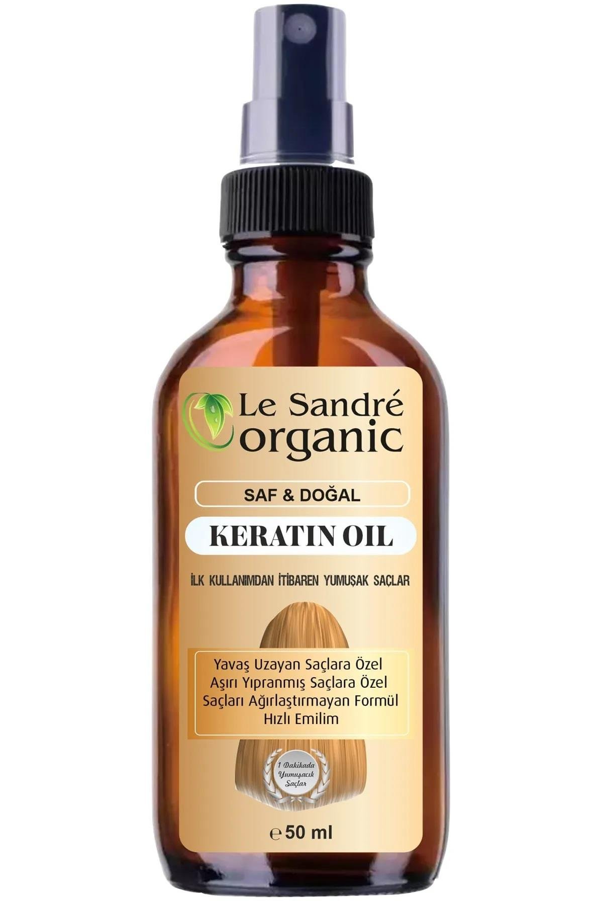 Le Sandre Organics Le Sandre Organics Aşırı Yıpranmış Saçlar İçin Keratin Bakım Yağı 50 ml