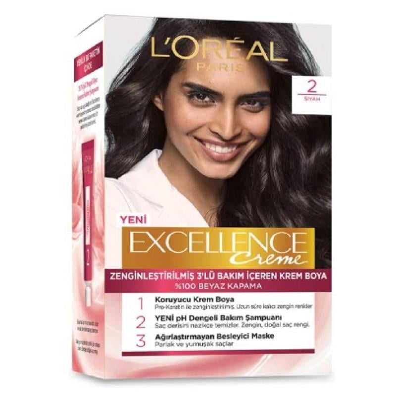 L'Oreal Paris L'Oreal Paris Excellence Saç Boyası 2 Siyah