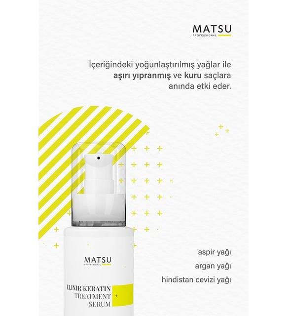 Matsu Matsu Elixir Argan Mucizesi Aşırı Yıpranmış Saçlar İçin Keratin Bakım Yağı 100 ml