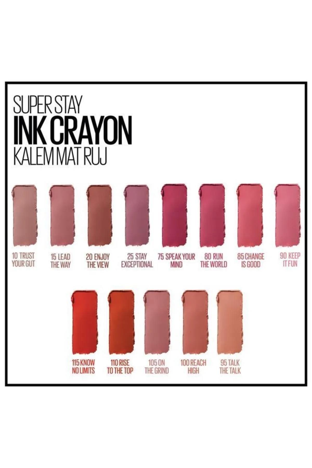 Maybelline Maybelline Super Stay Ink Crayon Kalem Mat Ruj - 115 Know No: Limits