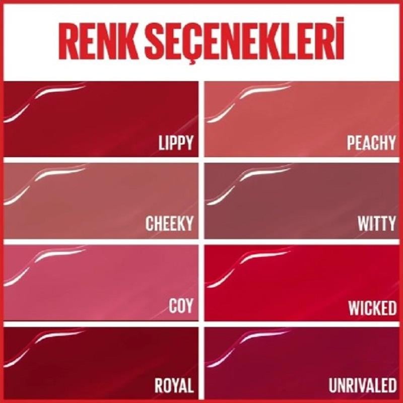 Maybelline Maybelline Super Stay Vinyl İnk Kalıcı Likit Parlak Ruj - 55 Royal