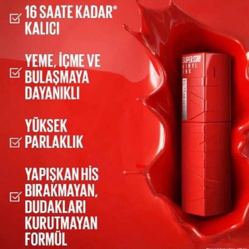 Maybelline Maybelline Super Stay Vinyl İnk Kalıcı Likit Parlak Ruj - 55 Royal