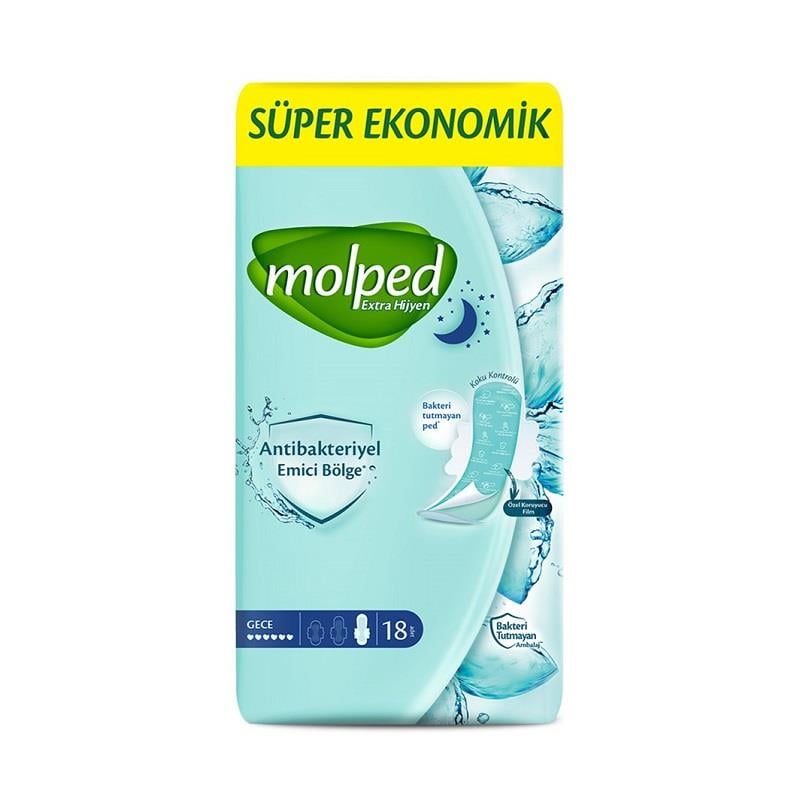 Molped Molped Antibakteriyel Gece 18'li