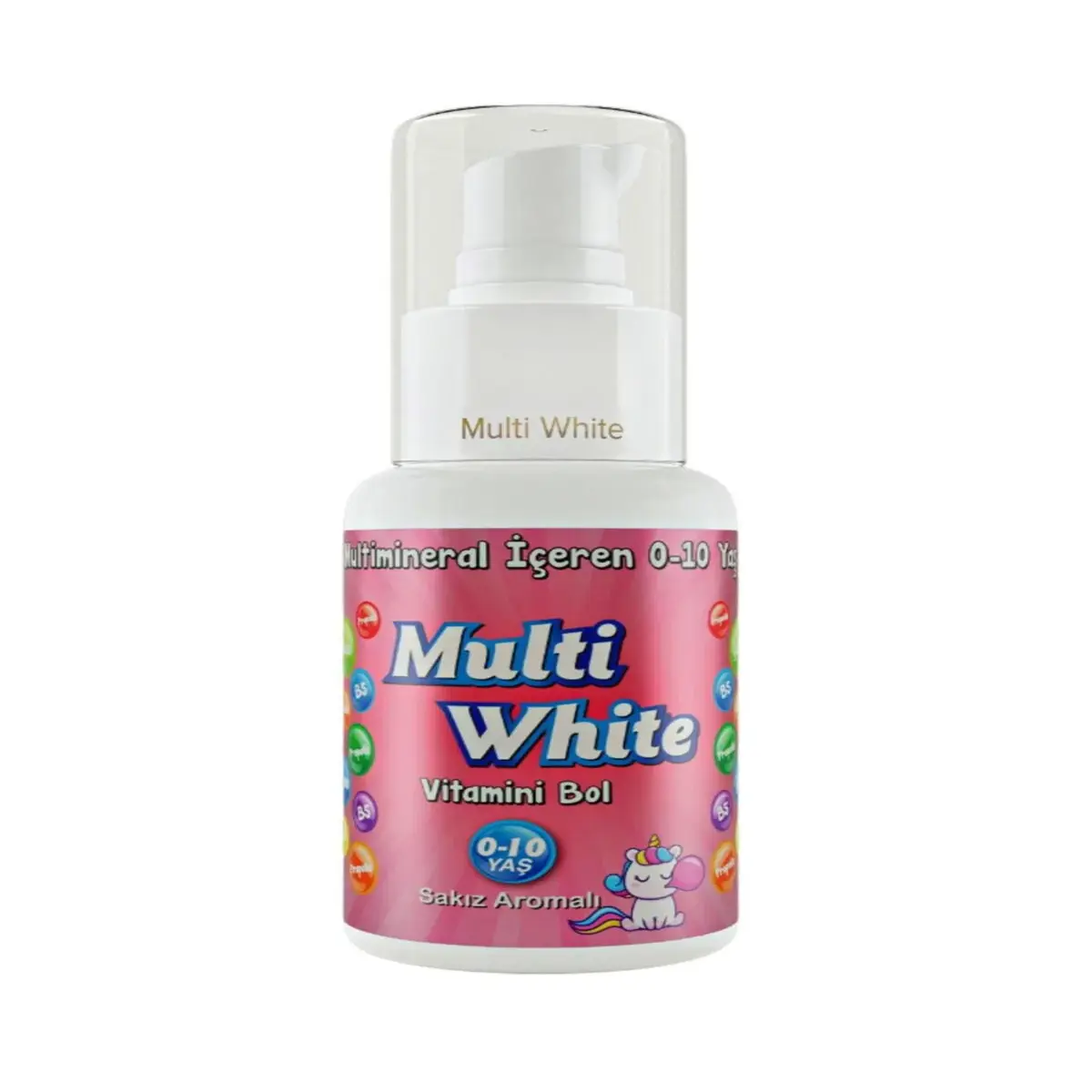 Multi White Multi White Multivitamin Multimineral Natural Sakız Aromalı 0-10 Yaş Çocuk Diş Macunu 50 ml