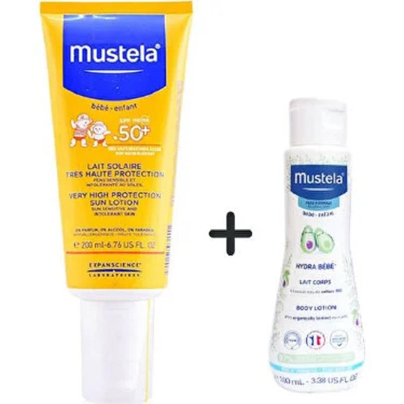 Mustela Mustela Güneş Losyonu SPF50 200 ml + Mustela Hydra Bebe 100 ml
