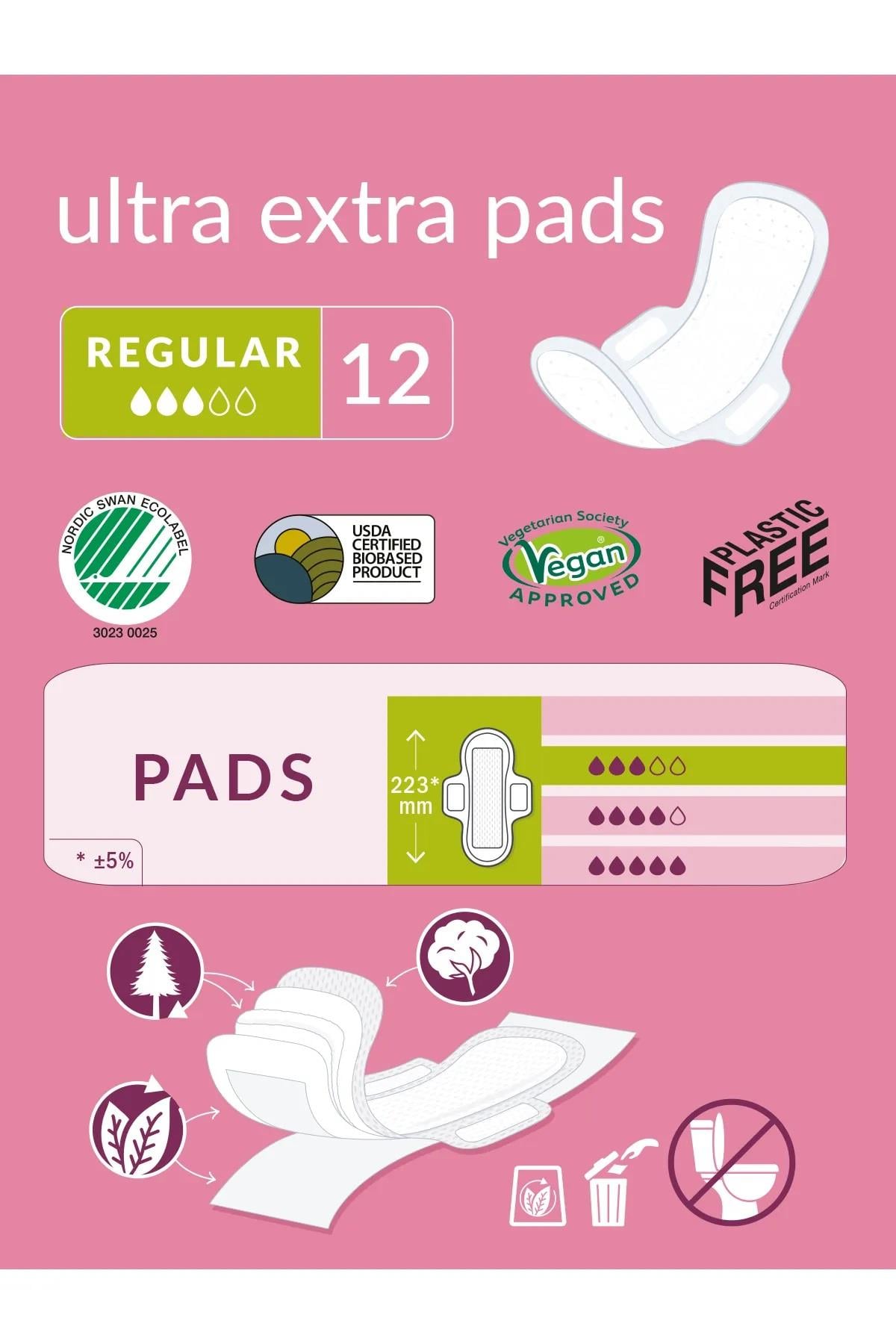 Natracare Natracare Ultra Ekstra Ped Normal 12'li