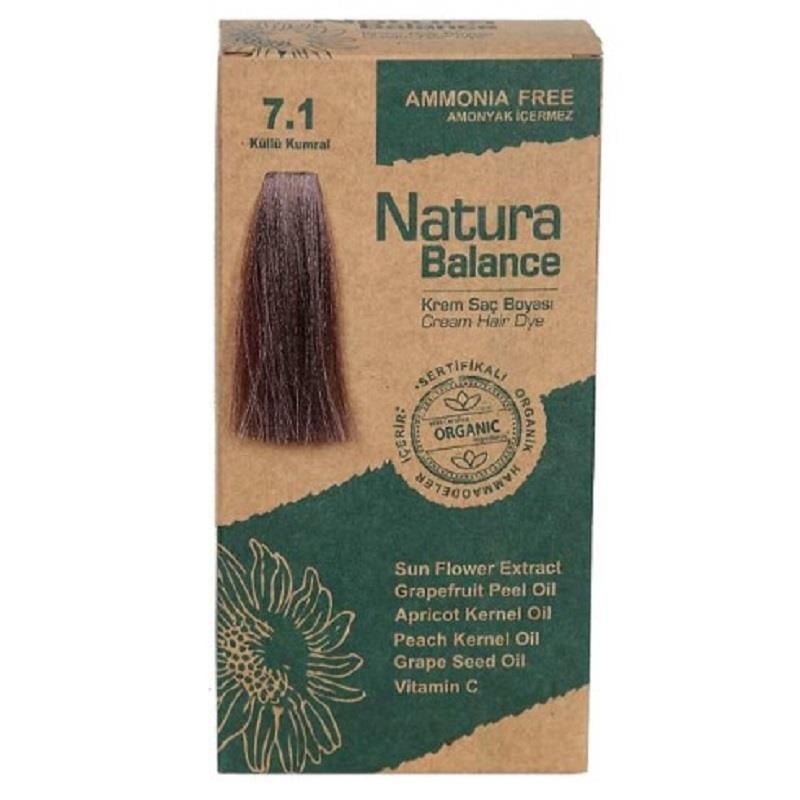 Natura Balance Natura Balance Organik Krem Saç Boyası 60 ml - 7.1 Küllü Kumral