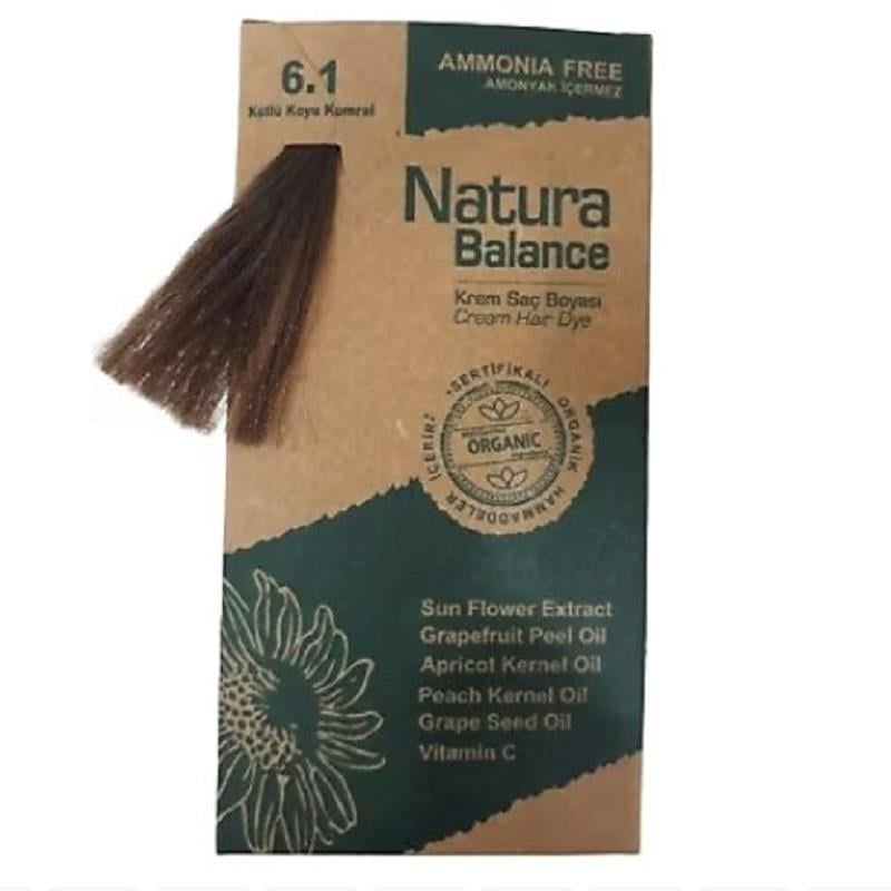 Natura Balance Natura Balance Organik Krem Saç Boyası 60 ml - 6.1 Küllü Koyu Kumral