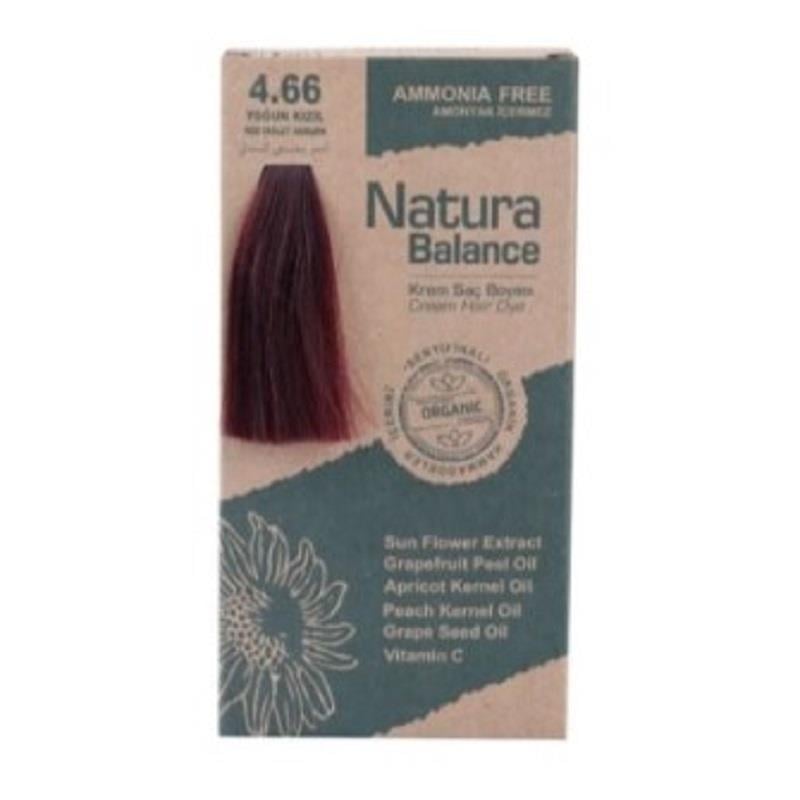 Natura Balance Natura Balance Organik Krem Saç Boyası 60 ml - 4.66 Yoğun Kızıl
