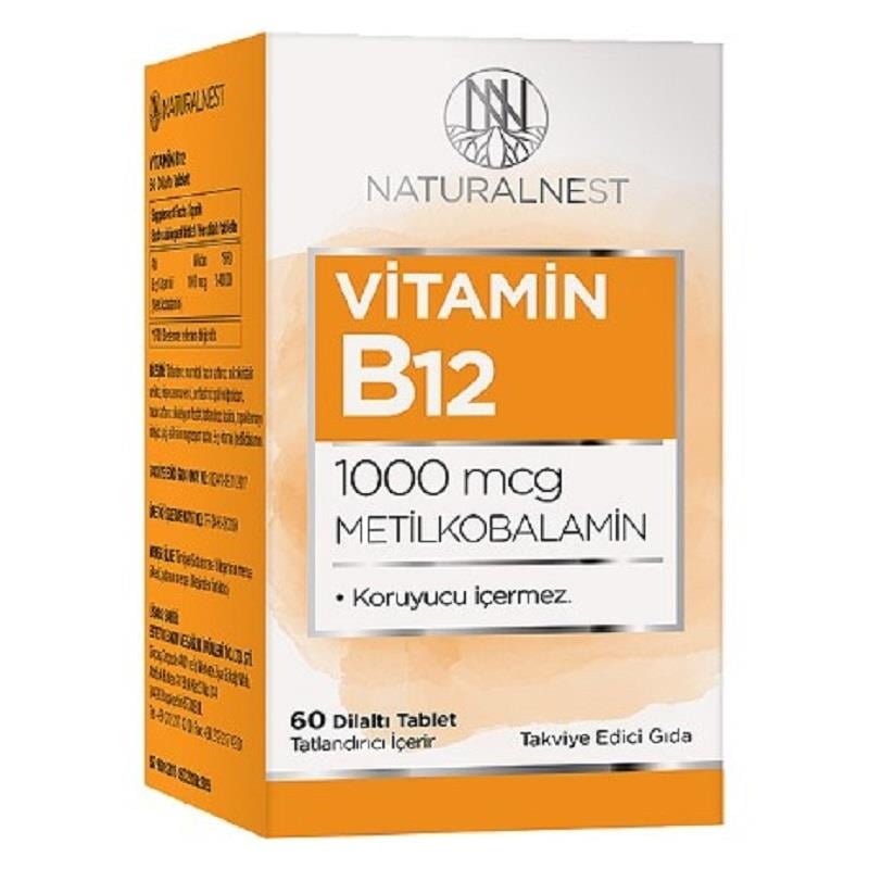 Naturalnest Naturalnest Vitamin B12 1000 mcg 60 Tablet