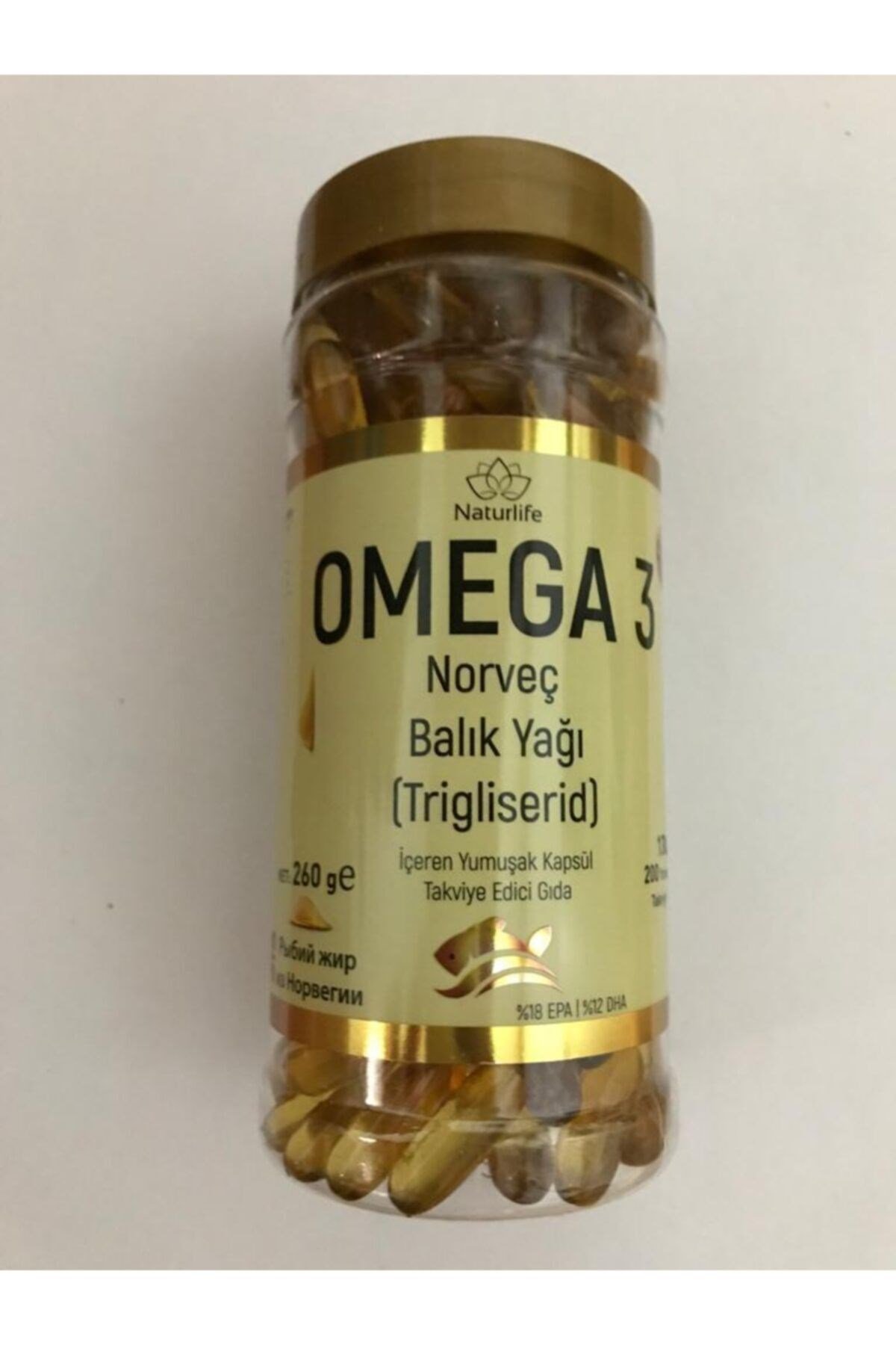 NATURLİFE Naturlife Omega 3 Norveç Balık Yağı 200 Kapsül