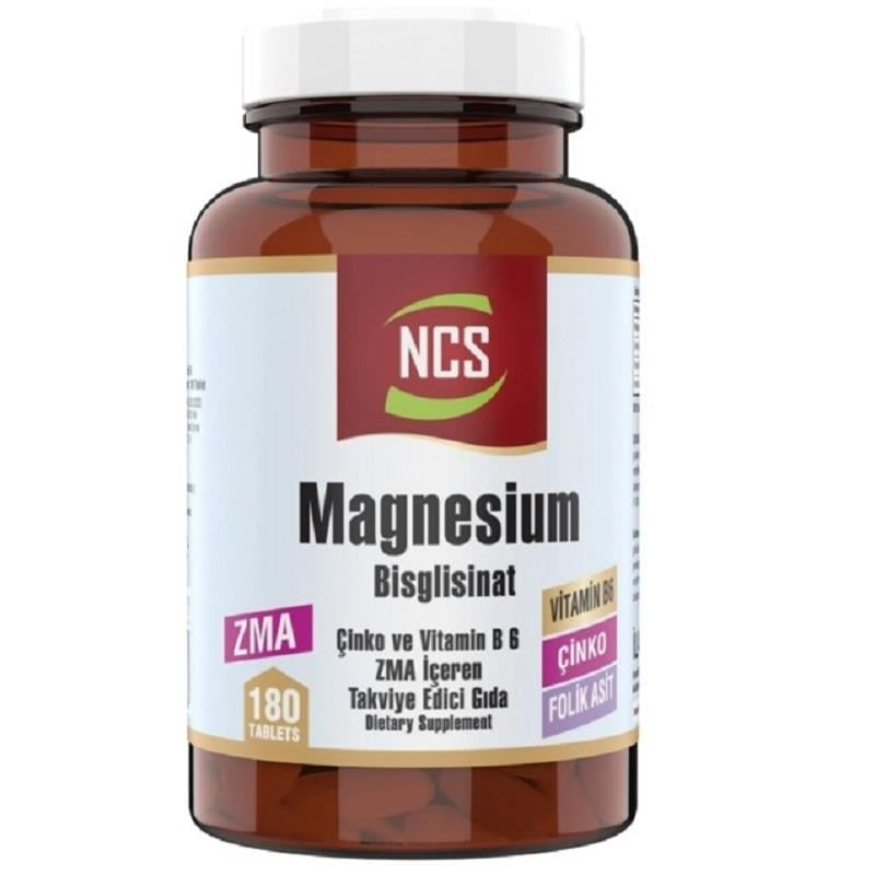 NCS NCS Magnezyum Bisglisinat Çinko B6 Folik Asit 180 Tablet