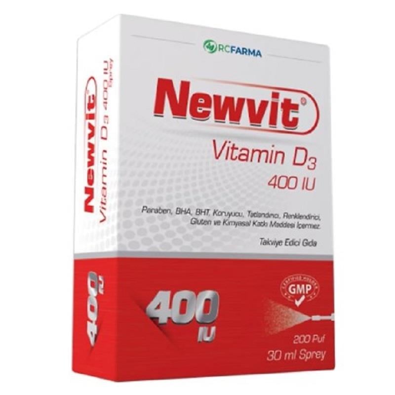 Newvit Newvit Vitamin D3 400 IU Sprey 30 ml