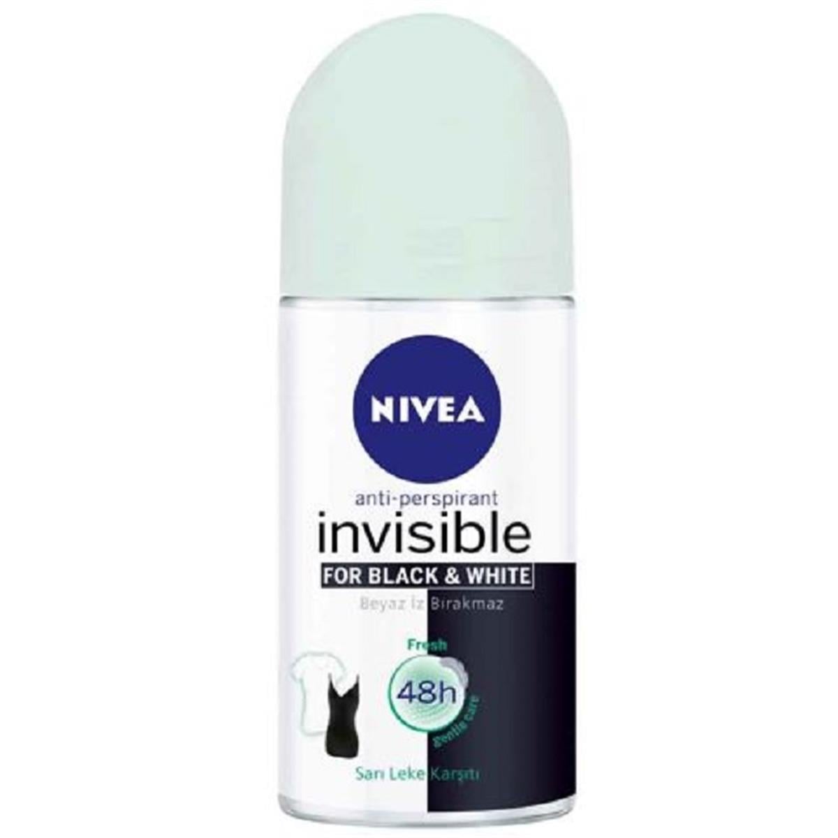 NİVEA Nivea Invisible For Black & White Roll- On Kadın Fresh 50 ml
