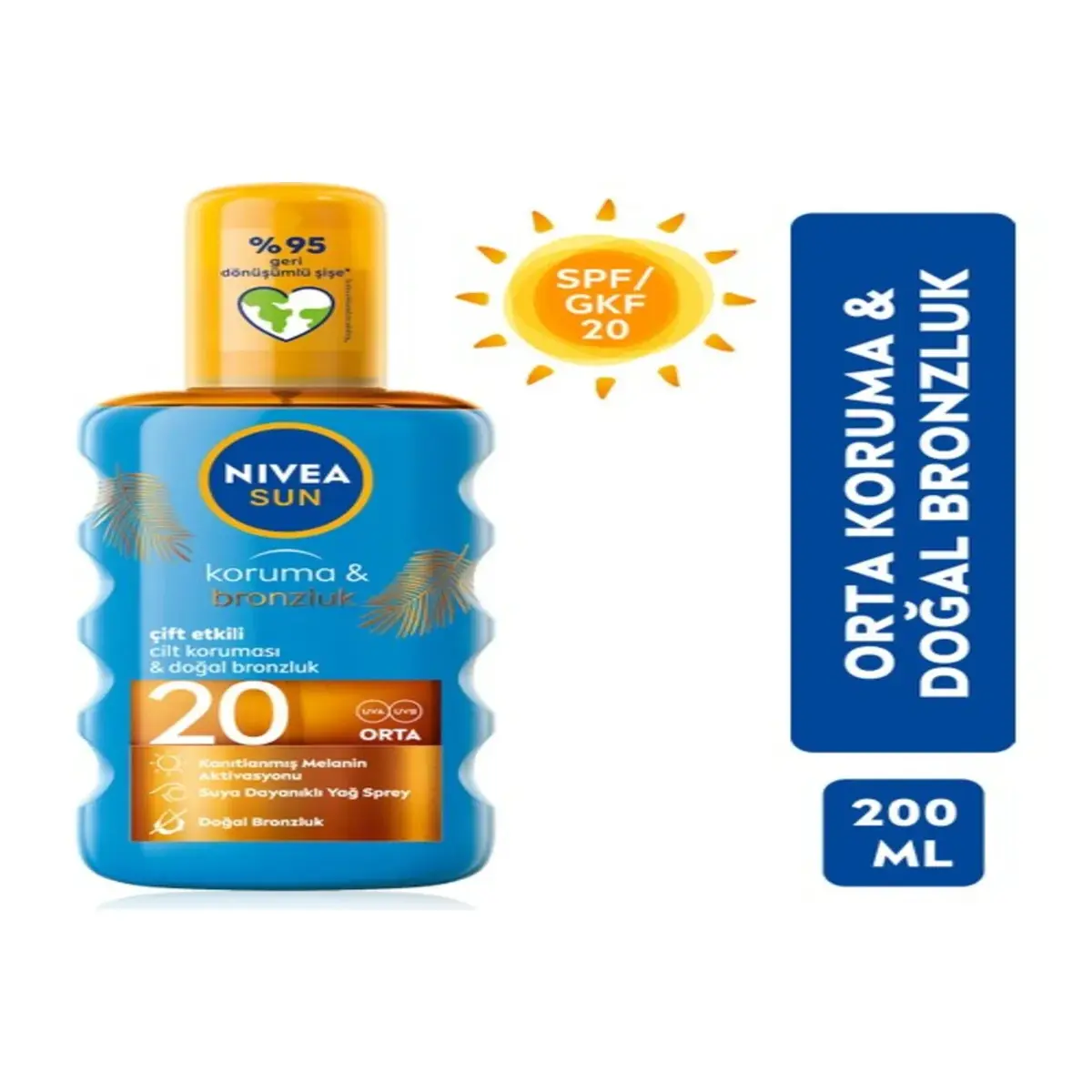 Nivea Nivea Sun Güneş Spreyi Koruma & Bronzluk SPF20 200 ml