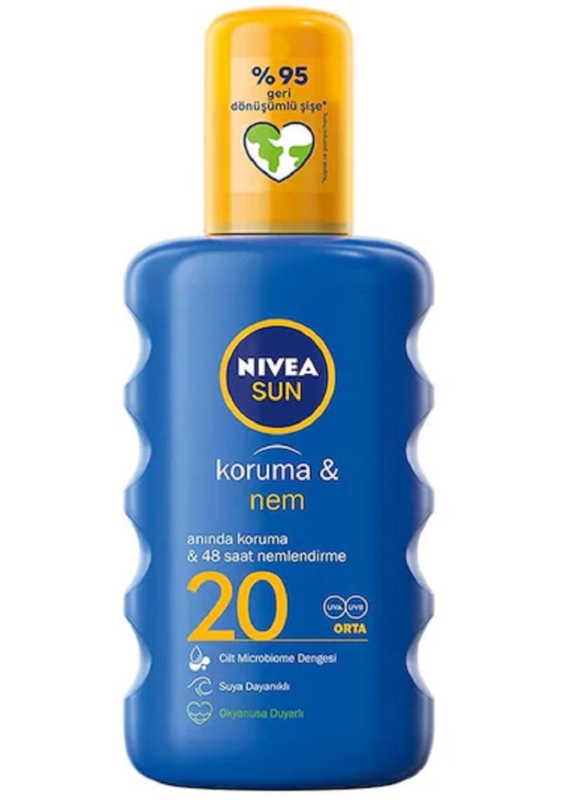 Nivea Nivea Sun Güneş Spreyi Koruma & Nem Nemlendirici SPF20 200 ml