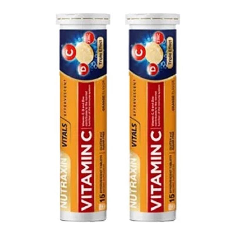 Nutraxin Nutraxin Vitamin C D Zinc 15 Efervesan Tablet - İkili Kofre