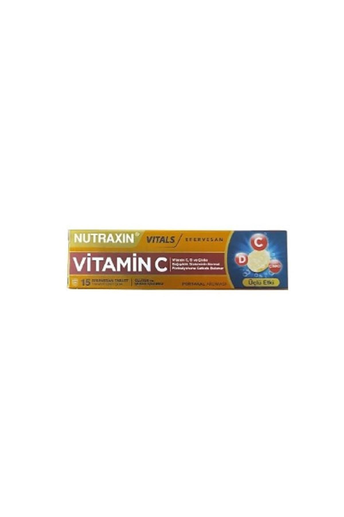 NUTRAXİN Nutraxin Vitamin C-D-Zinc 15 Efervesan Tablet