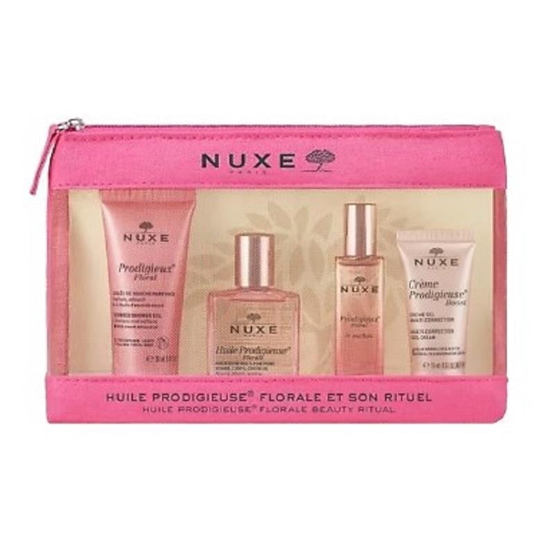 Nuxe Nuxe Prodigieuse Florale Beauty Ritual Seyahat Kiti - Duş Jeli + Kuru Yağ + Parfüm + Multi Correction Krem