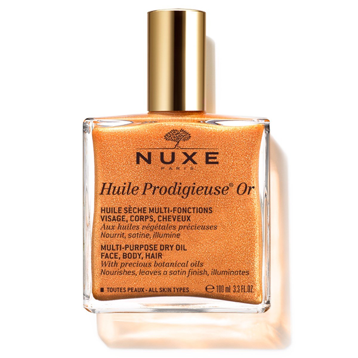 NuxeNuxe Huile Prodigieuse Or - Altın Parıltılı Çok Amaçlı Yüz, Vücut, Saçlar İçin Kuru Yağ 100 Ml
