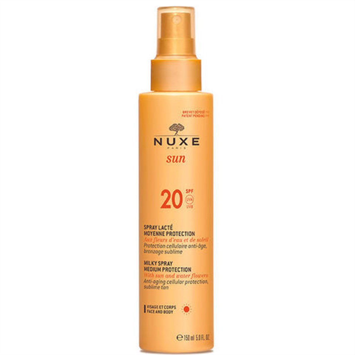 NuxeNuxe Spray Lacte Spf 20 - Güneş Koruyucu Yüz Ve Vücut Sütü Spf20 150 Ml