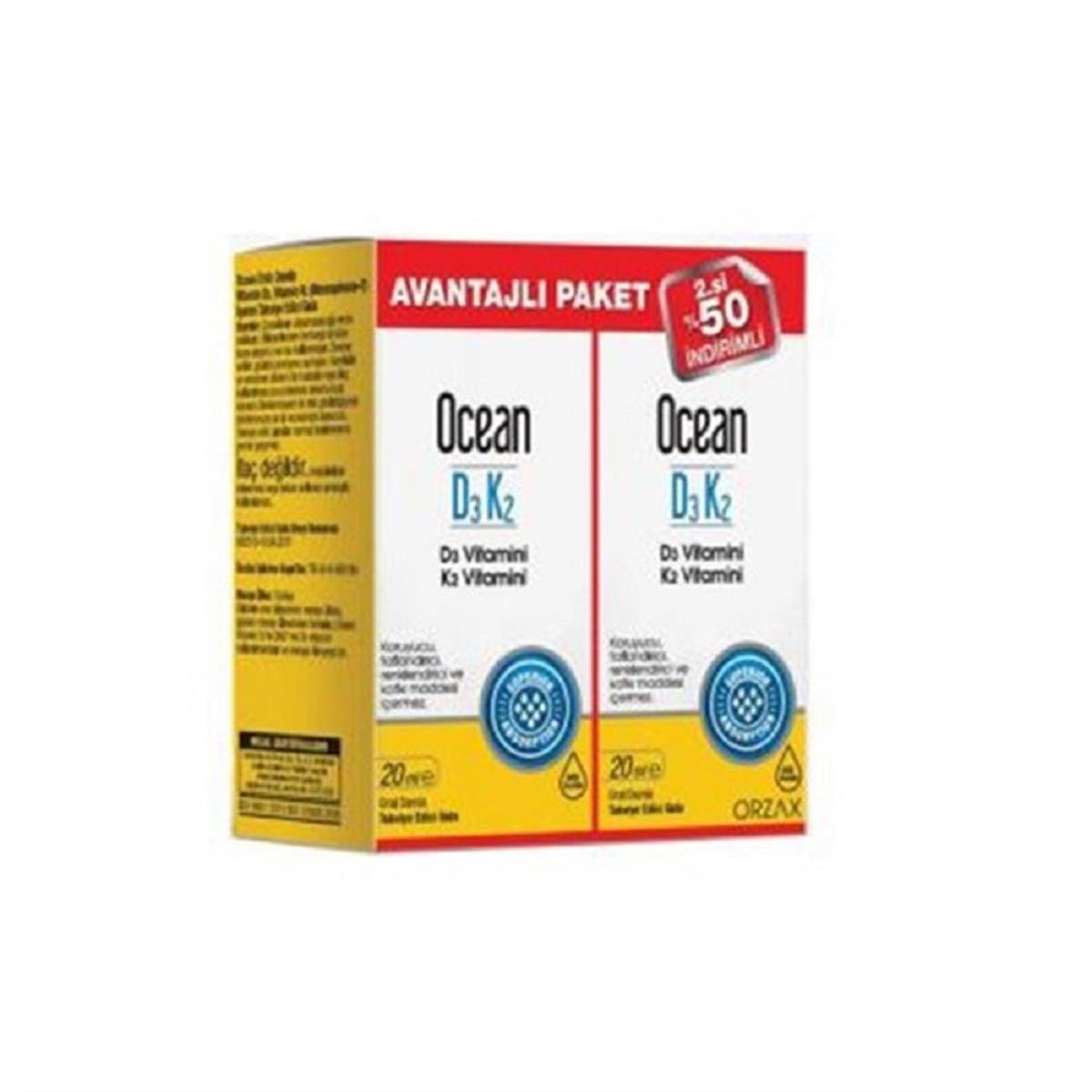 OCEAN Ocean D3K2 Damla 20 ml + 2. %50 İndirimli