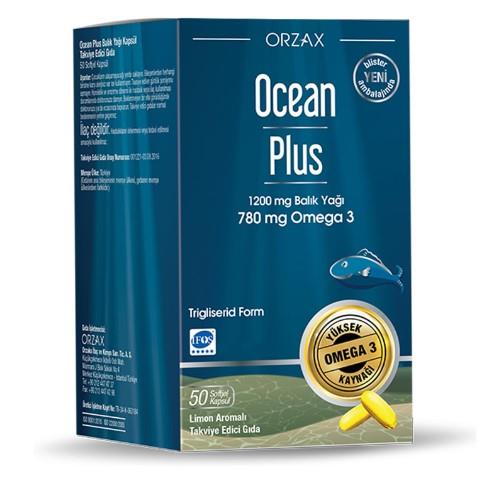 Ocean Ocean Plus Balık Yağı Limon Aromalı 1200 mg 50 Kapsül 3 Adet