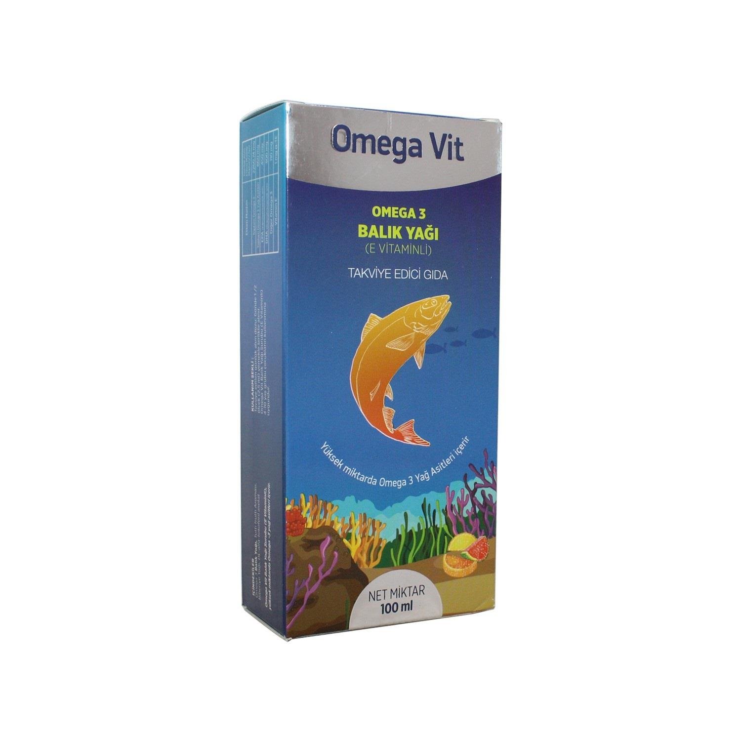Omega Vit Omega Vit Plus+ Balık Yağı Şurubu Portakal Aromalı 100 ml
