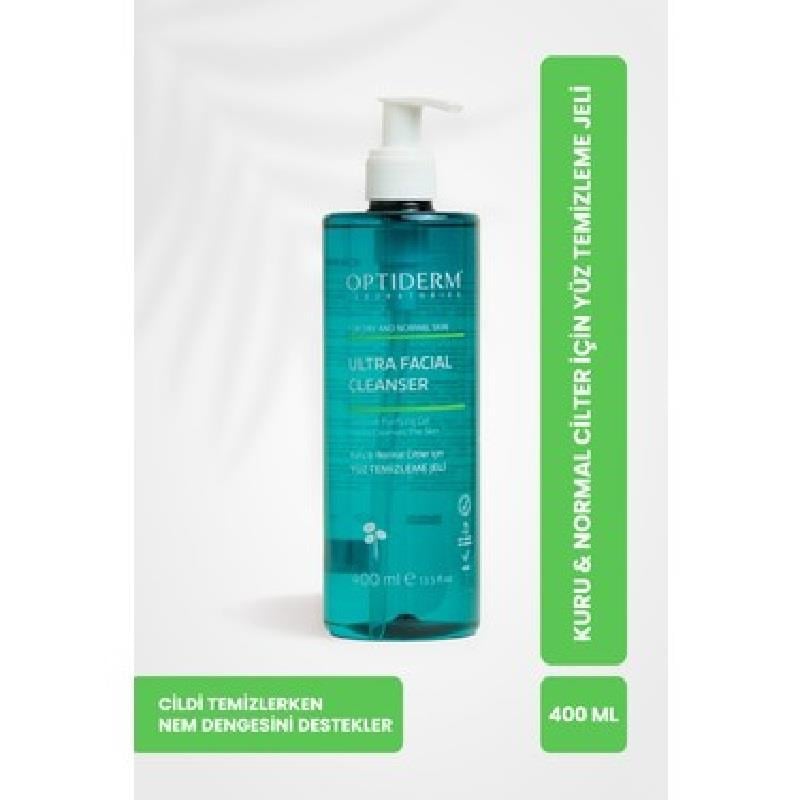 Optiderm Optiderm Cilt Temizleme Jeli Kuru ve Normal Ciltler İçin Yüz Temizleme Jeli 400 ml