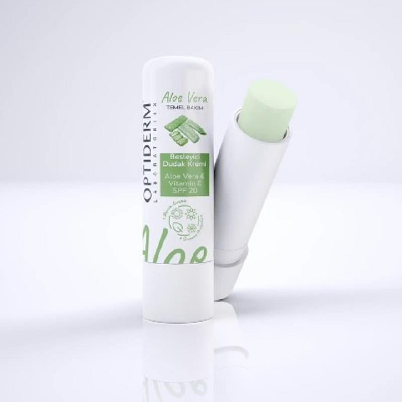 Optiderm Optiderm Lip Stick E Vitaminli SPF20+ Aloe Vera