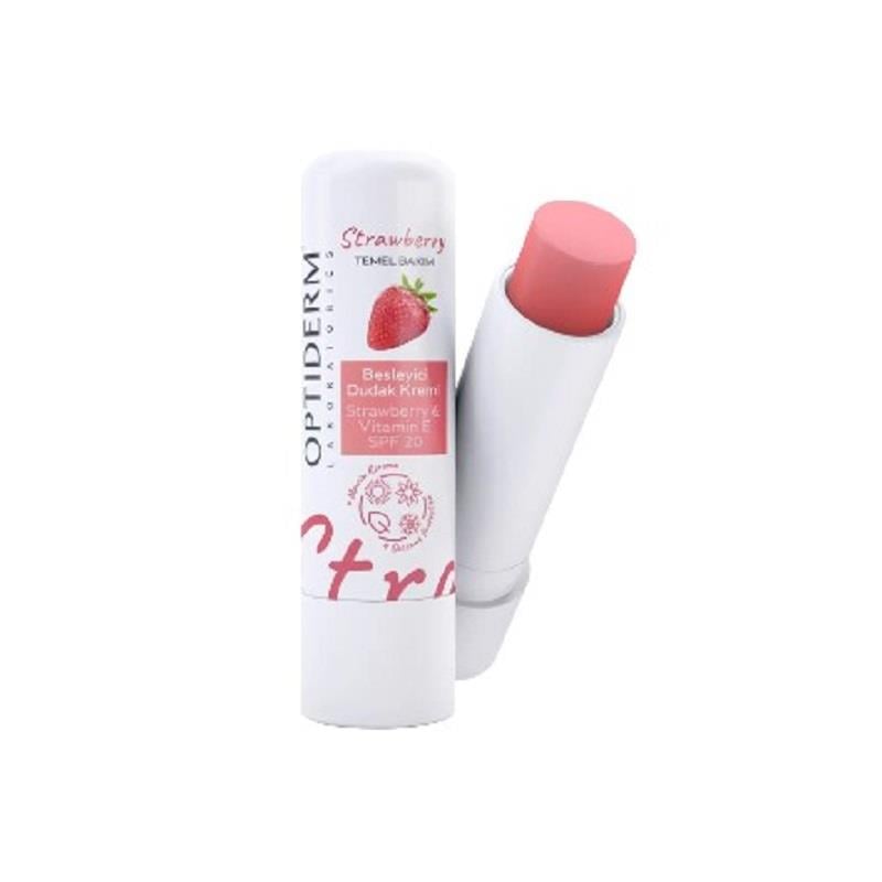 Optiderm Optiderm Lip Stick E Vitaminli SPF20+ Çilek
