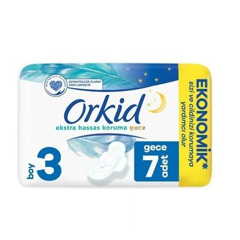 Orkid Orkid Extra Ekonomik Paket Hijyenik Ped Hassas Koruma Uzun 3 Numara 7'li