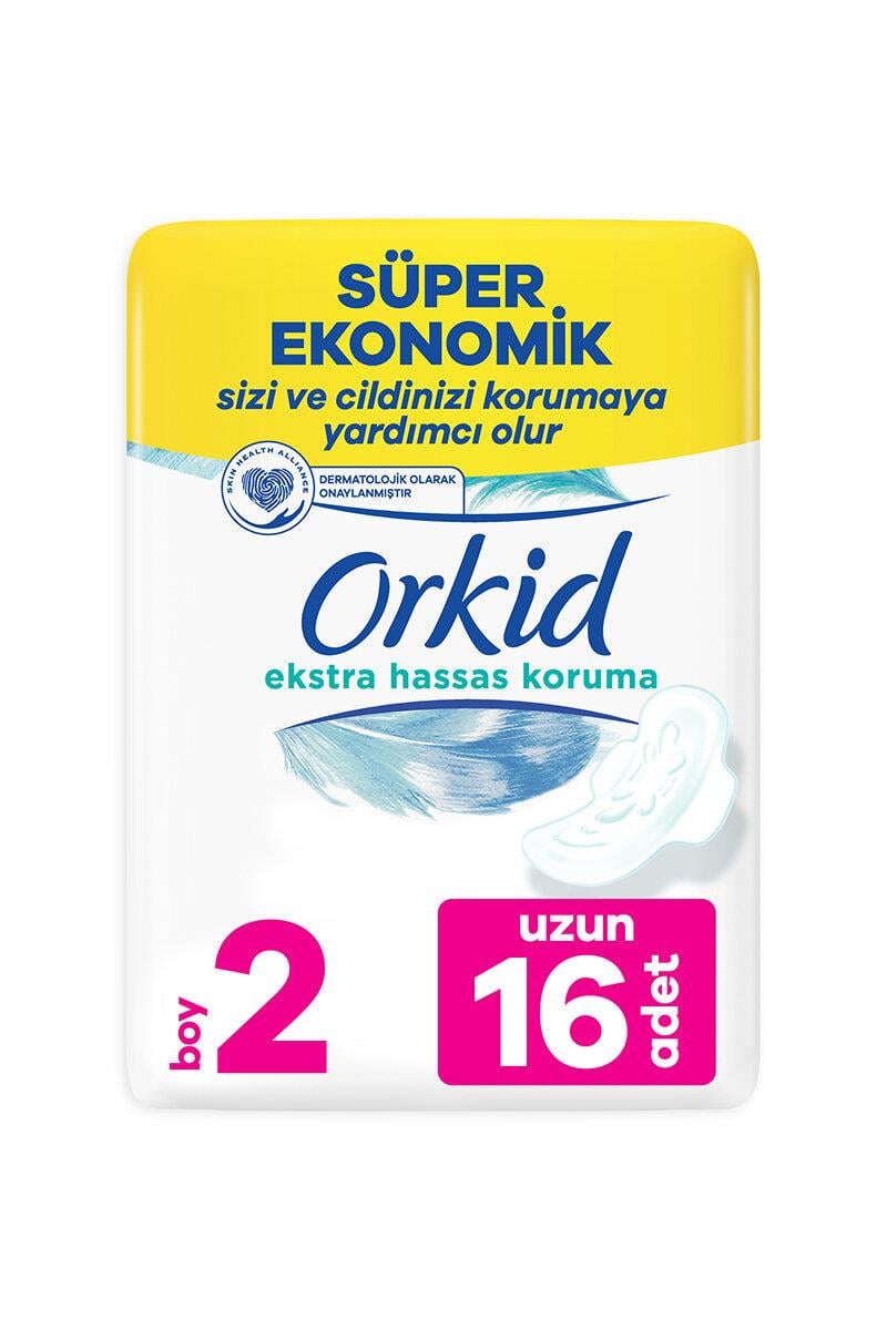 Orkid Orkid Extra Hijyenik Ped Hassas Koruma Dörtlü Uzun 16'lı