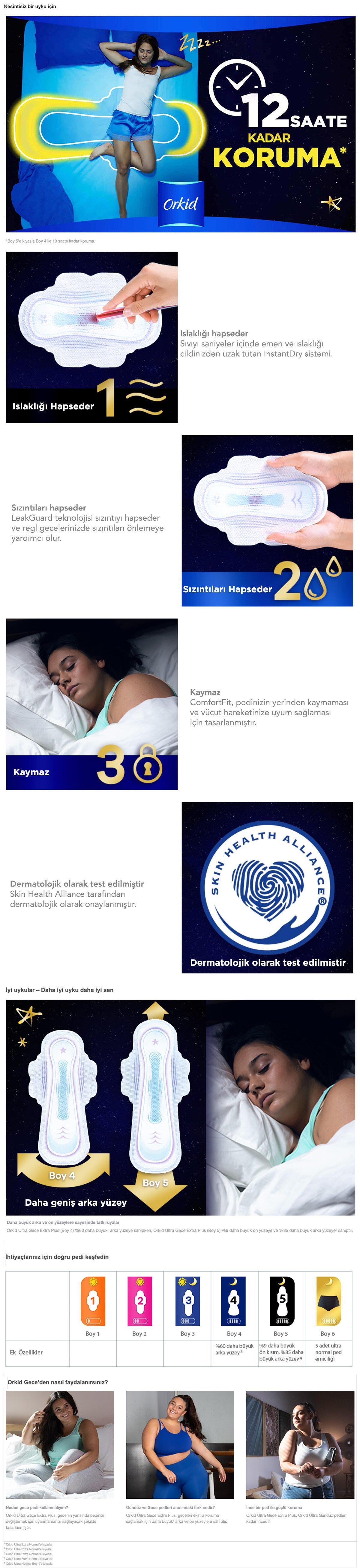 Orkid Orkid Ultra Gece Extra Plus No: 5 14'lü