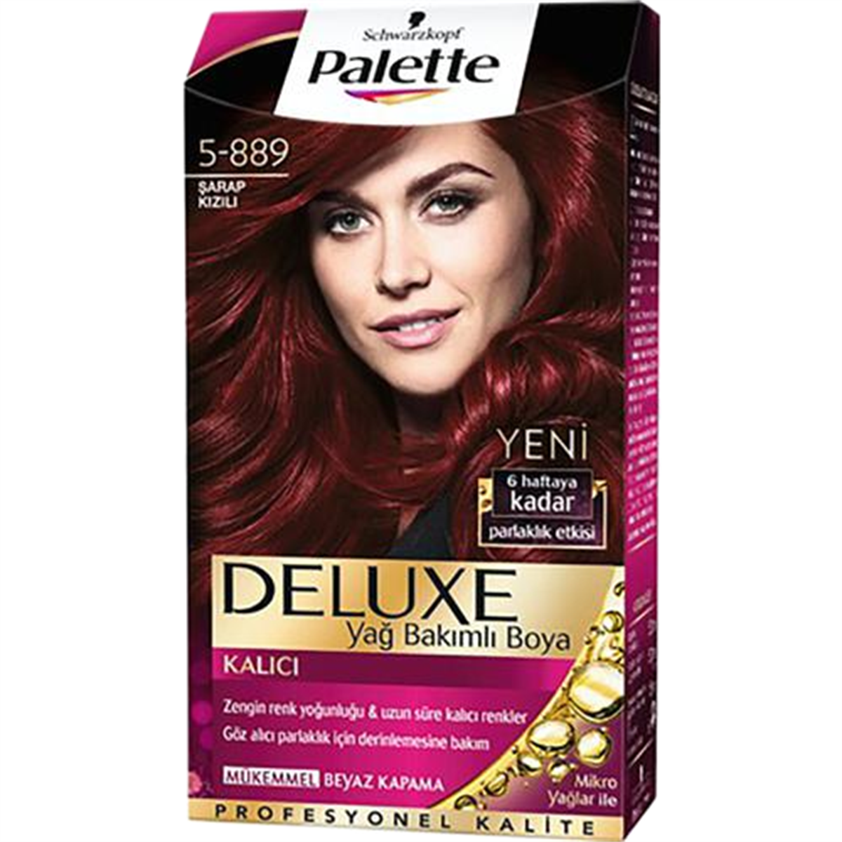 Palette Palette Deluxe Yağ Bakımlı Saç Boyası 5-889 Şarap Kızılı