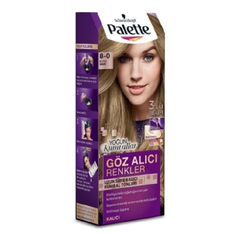 Palette Palette Natural Göz Alıcı 8-0 Koyu Sarı